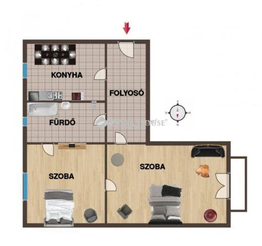 Eladó téglalakás, Sárváron 36 M Ft, 2 szobás