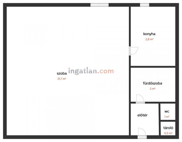 Kiadó téglalakás, albérlet, Tökölön 150 E Ft / hó, 1 szobás