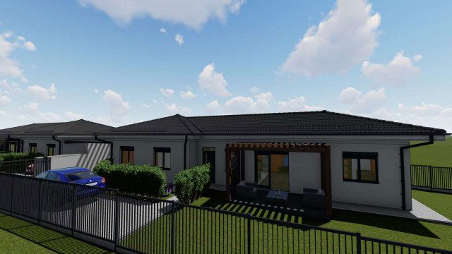 Eladó ikerház, Nyírpazonyon 76 M Ft, 2+2 szobás