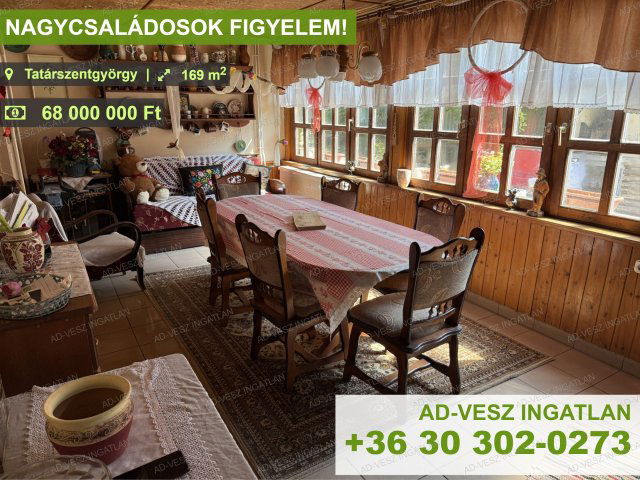 Eladó családi ház, Tatárszentgyörgyön 68 M Ft, 4 szobás