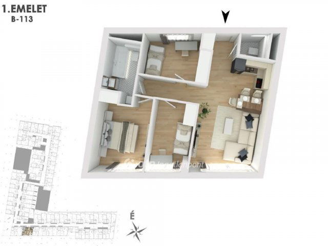 Eladó téglalakás, Budapesten, XIII. kerületben 88.9 M Ft