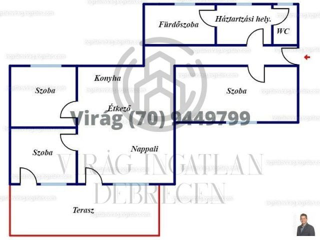 Eladó ikerház, Debrecenben 93 M Ft, 4 szobás