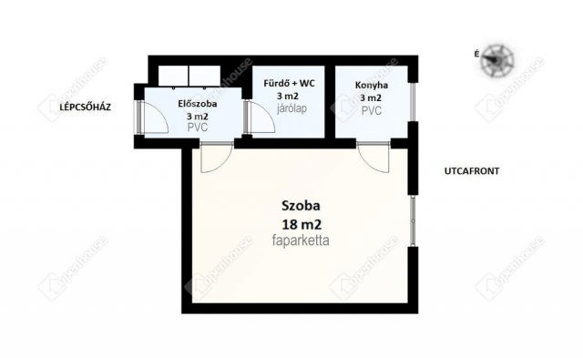 Eladó téglalakás, Miskolcon 16.9 M Ft, 1 szobás