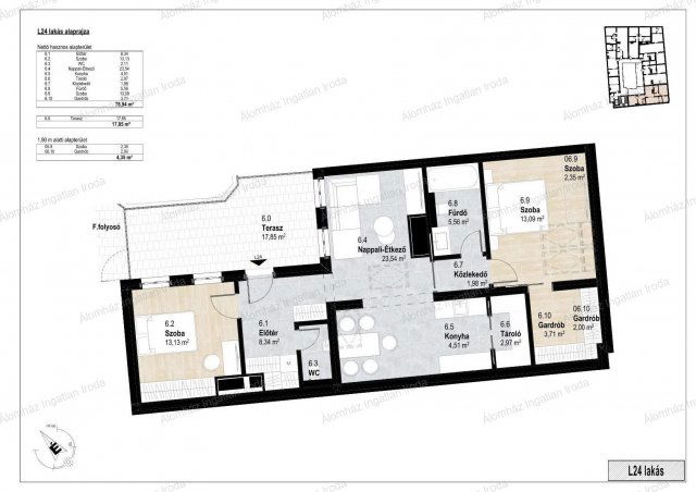 Eladó téglalakás, Budapesten, VI. kerületben 166.5 M Ft