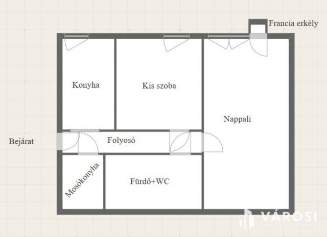 Eladó téglalakás, Debrecenben 58.5 M Ft, 2 szobás