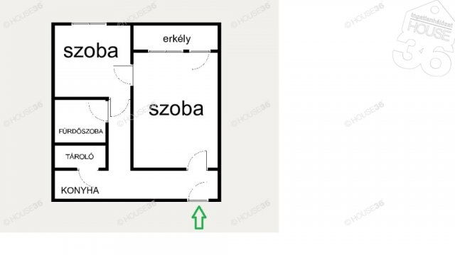 Eladó téglalakás, Kecskeméten 37.9 M Ft, 2 szobás