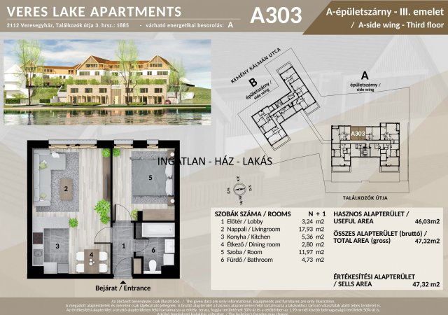 Eladó téglalakás, Veresegyházon 67.66 M Ft, 2 szobás