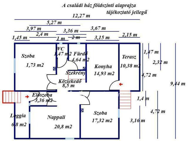 Eladó családi ház, Szolnokon 74.9 M Ft, 3 szobás