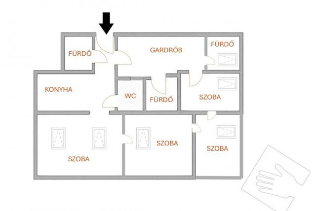Eladó téglalakás, Budapesten, XIII. kerületben 90 M Ft