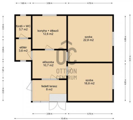 Eladó családi ház, Keménfán 12.5 M Ft, 2 szobás