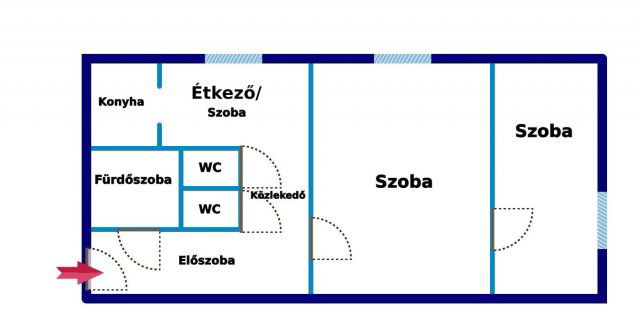 Eladó téglalakás, Budapesten, XIII. kerületben 84 M Ft, 2 szobás