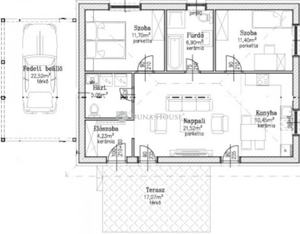 Eladó ikerház, Kecskeméten 73 M Ft, 3 szobás