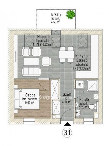 Eladó téglalakás, Pápán 37.5 M Ft, 1+1 szobás