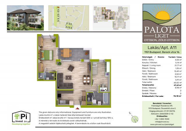 Eladó téglalakás, Budapesten, XIV. kerületben 93.73 M Ft