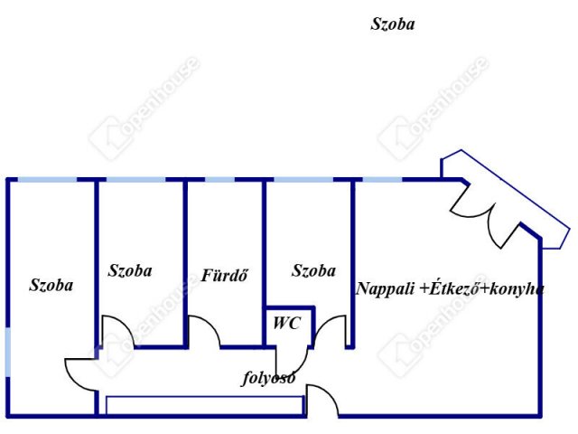 Kiadó téglalakás, albérlet, Debrecenben 330 E Ft / hó, 3 szobás