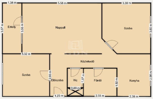 Eladó téglalakás, Veszprémben 67.9 M Ft, 2+1 szobás