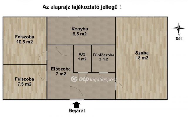 Eladó panellakás, Győrött 44.9 M Ft, 1+2 szobás