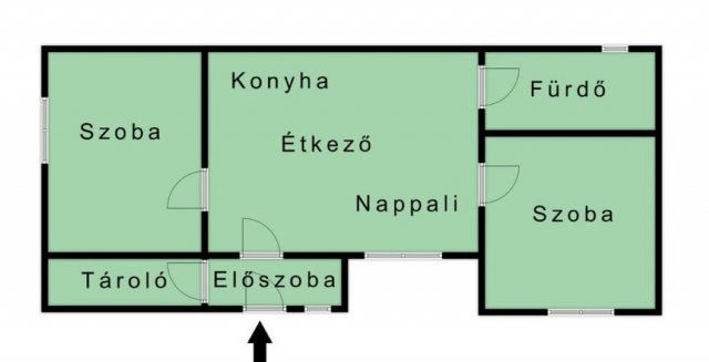 Eladó családi ház, Sajószögeden 34.9 M Ft, 2 szobás