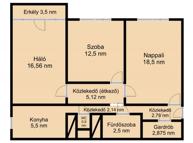 Eladó téglalakás, Budapesten, XV. kerületben 64.9 M Ft, 3 szobás