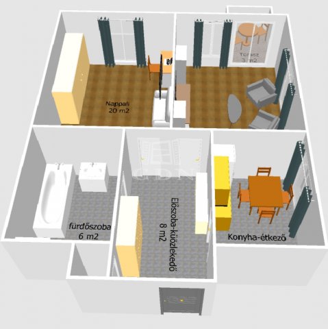 Eladó téglalakás, Budapesten, VIII. kerületben 85 M Ft, 2 szobás