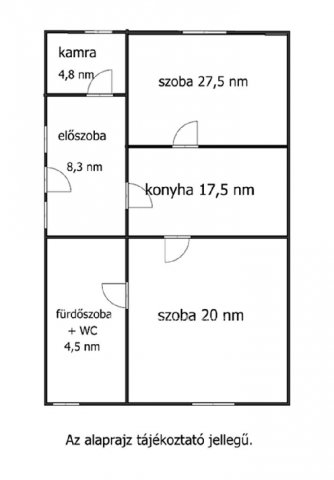 Eladó családi ház, Jászkisérén 7.5 M Ft, 2 szobás