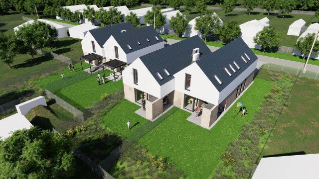 Eladó ikerház, Kecskéden 119.9 M Ft, 4 szobás