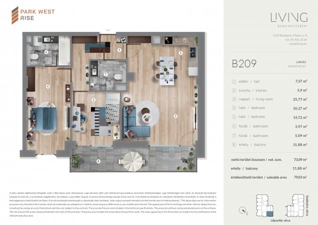 Eladó téglalakás, Budapesten, XIII. kerületben, Szabolcs utcában