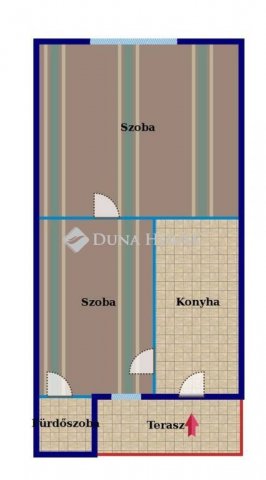 Eladó sorház, Miskolcon, Taksony utcában 8.5 M Ft, 2 szobás