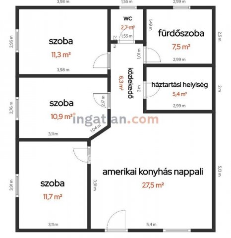 Eladó sorház, Tiszakécskén 64.9 M Ft, 3 szobás