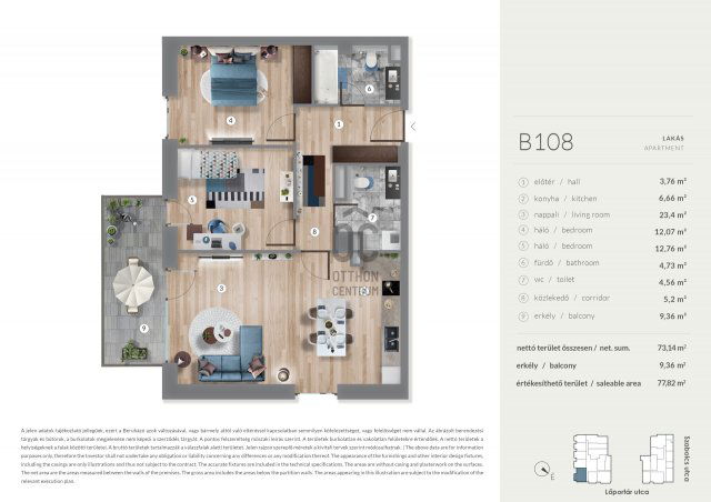 Eladó téglalakás, Budapesten, XIII. kerületben 118.99 M Ft