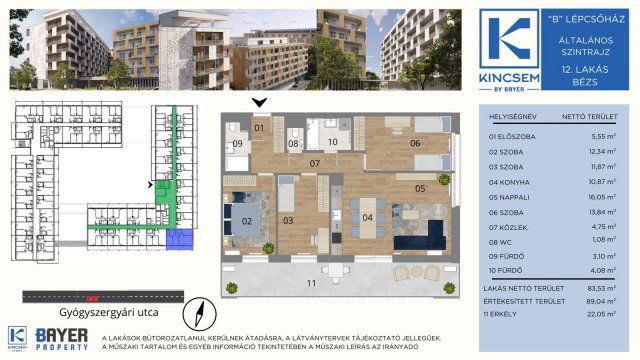 Eladó téglalakás, Budapesten, X. kerületben 103.543 M Ft