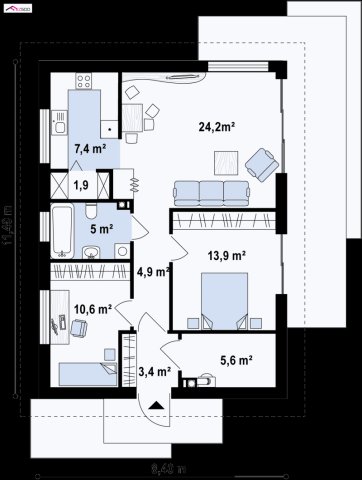 Eladó családi ház, Kunszigeten 71.4 M Ft, 3 szobás