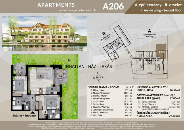 Eladó téglalakás, Veresegyházon 112.98 M Ft, 3 szobás