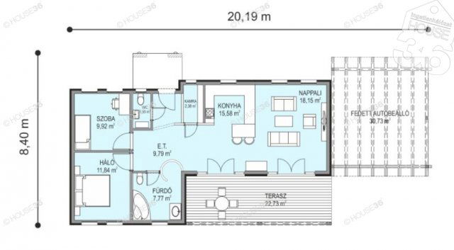 Eladó családi ház, Kecskeméten 61.9 M Ft, 3 szobás