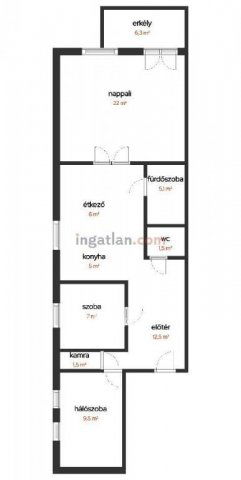 Eladó téglalakás, Nagykovácsiban 110 M Ft, 2+1 szobás