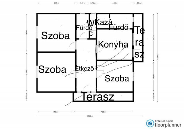 Eladó családi ház, Berettyóújfaluban 49.5 M Ft, 3 szobás