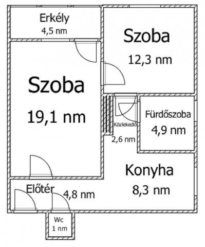 Eladó téglalakás, Ajkán 35.9 M Ft, 2 szobás