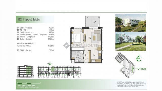 Eladó téglalakás, Debrecenben 63.596 M Ft, 2 szobás