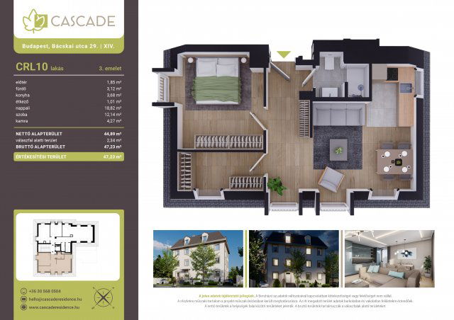 Eladó téglalakás, Budapesten, XIV. kerületben, Bácskai utcában