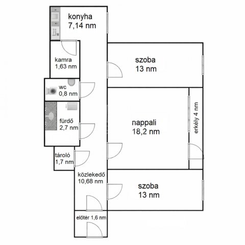 Eladó panellakás, Budapesten, XX. kerületben 69.5 M Ft, 3 szobás