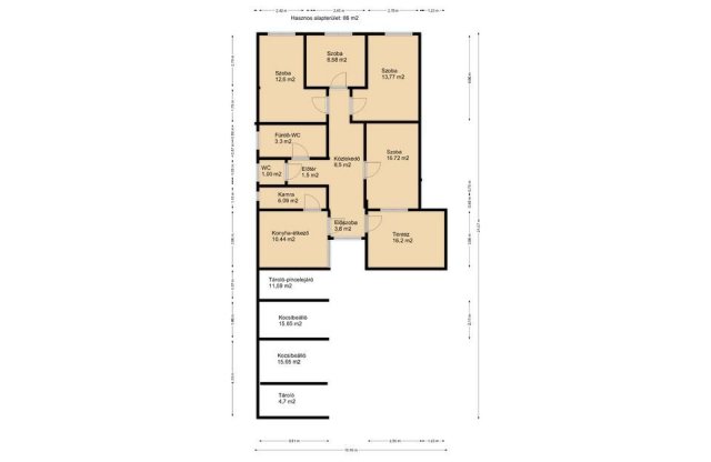 Eladó családi ház, Csémen 46.4 M Ft, 3+1 szobás