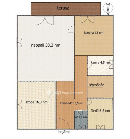 Eladó családi ház, Kiskunlacházán 83.99 M Ft, 5 szobás
