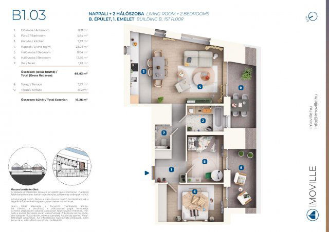 Eladó téglalakás, Mosonmagyaróváron, Tímár utcában, 3 szobás