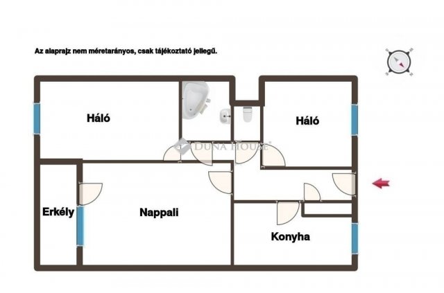 Eladó téglalakás, Budapesten, IV. kerületben 75 M Ft, 3 szobás