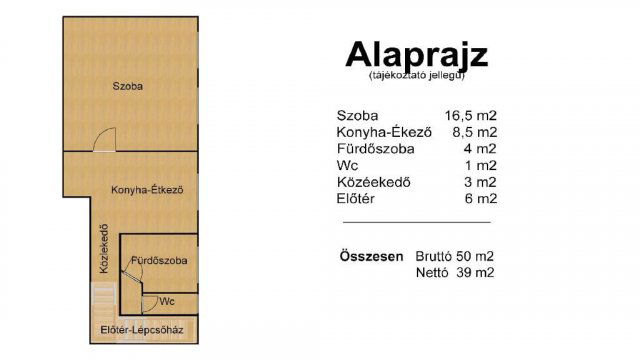 Eladó téglalakás, Győrött 44.5 M Ft, 1 szobás