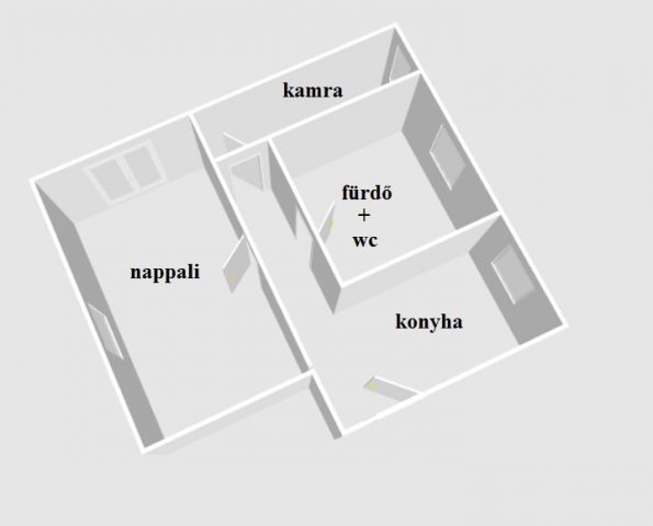 Kiadó téglalakás, albérlet, Érden 190 E Ft / hó, 1 szobás