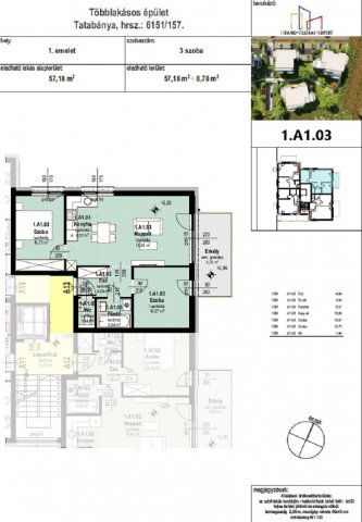 Eladó téglalakás, Tatabányán 61.61 M Ft, 3 szobás