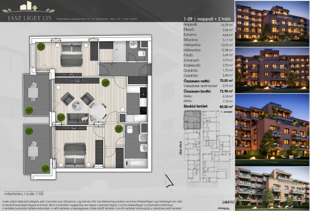 Eladó téglalakás, Budapesten, XIII. kerületben, Jász utcában