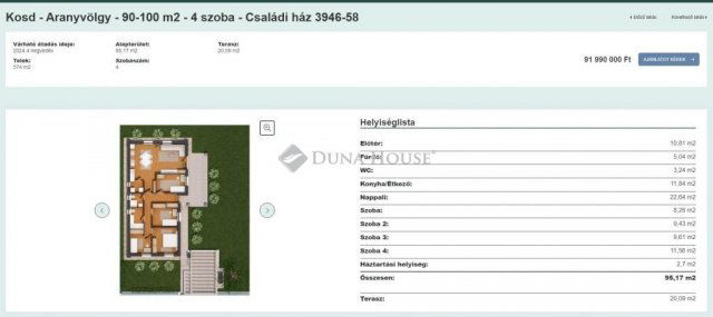 Eladó családi ház, Kosdon, Bocskai utcában 91.9 M Ft, 5 szobás