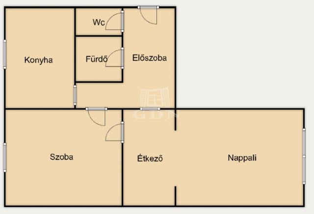 Eladó panellakás, Veszprémben 54.5 M Ft, 2 szobás